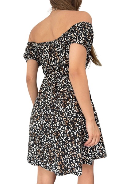 Madonna Yaka Leopar Desenli Elbise fiyatları