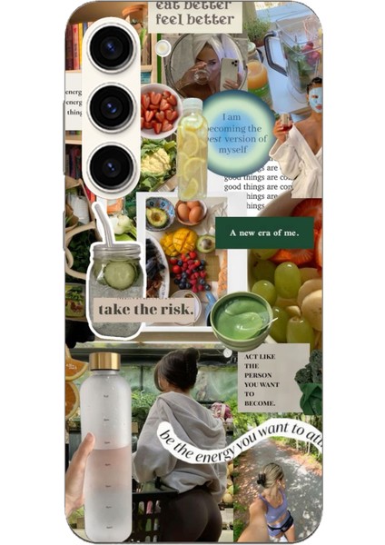 Samsung Galaxy S23 Uyumlu Sağlıklı Yaşam Diyet Motivasyon Baskılı Silikon Kılıf
