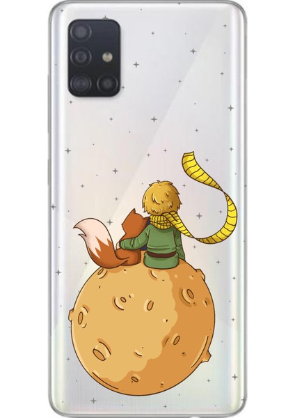 Samsung Galaxy A51 Uyumlu Küçük Prens Gezegen Boa Tasarımlı Baskılı Silikon Kılıf