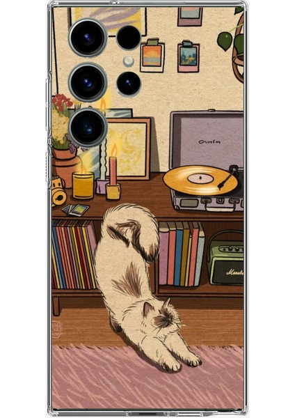 Samsung Galaxy S23 Ultra Uyumlu Nostaljik Köpek Tasarımlı Baskılı Silikon Kılıf