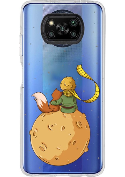 Poco X3 - X3 Pro Uyumlu Küçük Prens Gezegen Boa Tasarımlı Baskılı Silikon Kılıf