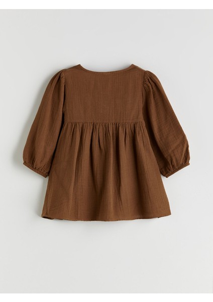 Yeni Sezon Bisiklet Yaka Fiyonk Detaylı Kız Çocuk Elbise fiyatları