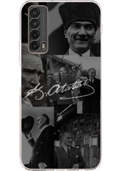 Huawei P Smart 2021 Uyumlu Kemal Atatürk Imza Baskılı Silikon Kılıf