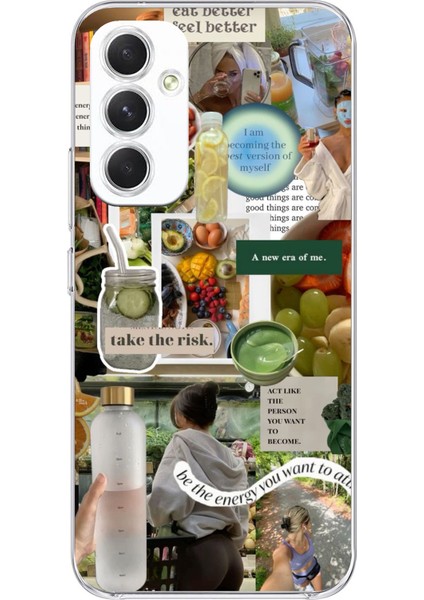 Samsung Galaxy A54 Uyumlu Sağlıklı Yaşam Diyet Motivasyon Baskılı Silikon Kılıf