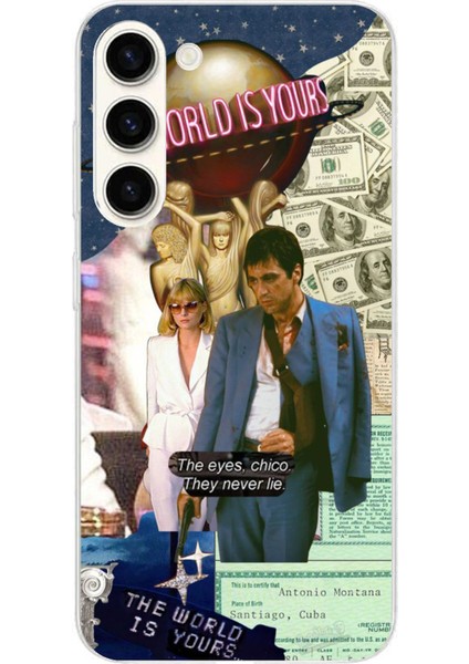 Samsung Galaxy S24 Plus Uyumlu Elvira Hancock & Tony Montana Tasarımlı Baskılı Silikon Kılıf