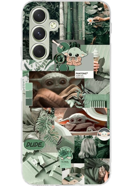 Samsung Galaxy A15 Uyumlu Yoda Kolaj Baskılı Silikon Kılıf