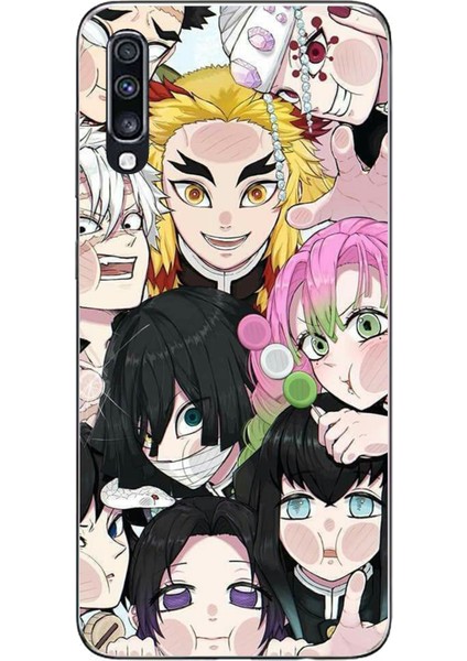 Samsung Galaxy A70 Uyumlu Demon Slayer Manga Baskılı Silikon Kılıf