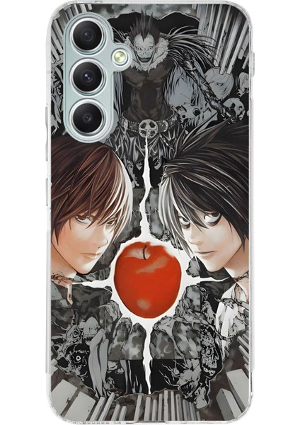 Samsung Galaxy A34 Uyumlu Death Note Kapak Tasarımlı Baskılı Silikon Kılıf