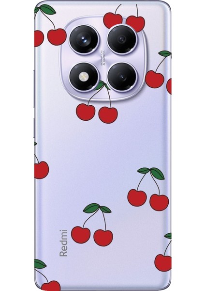 Redmi Note 14 Pro Plus 5g Uyumlu Kirazlar Tasarımlı Baskılı Silikon Kılıf