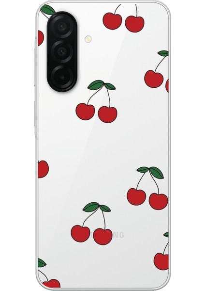 Samsung Galaxy A26 Uyumlu Kirazlar Tasarımlı Baskılı Silikon Kılıf