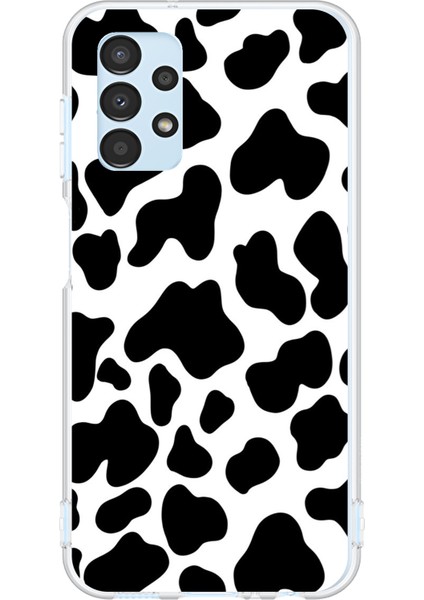 Samsung Galaxy A13 Uyumlu Inek Desenli Tasarımlı Baskılı Silikon Kılıf