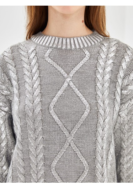 Yeni Sezon Bisiklet Yaka Parlak Görünümlü Kadın Triko Tunik modelleri