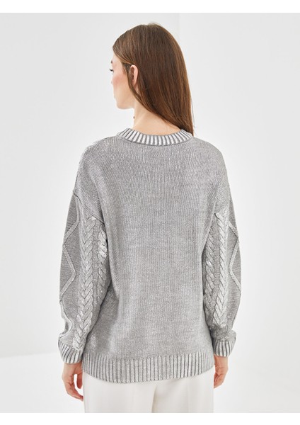 Yeni Sezon Bisiklet Yaka Parlak Görünümlü Kadın Triko Tunik fırsatları