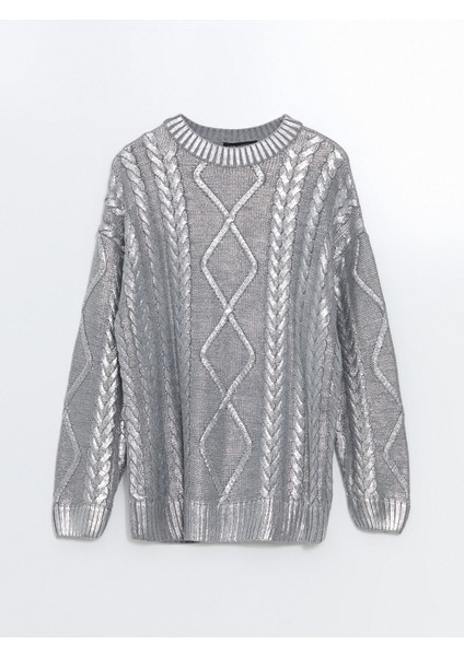 Yeni Sezon Bisiklet Yaka Parlak Görünümlü Kadın Triko Tunik indirimleri