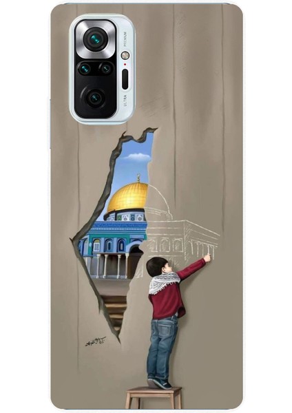 Redmi Note 10 Pro Uyumlu Mescid-I Aksa Duvar Baskılı Silikon Kılıf