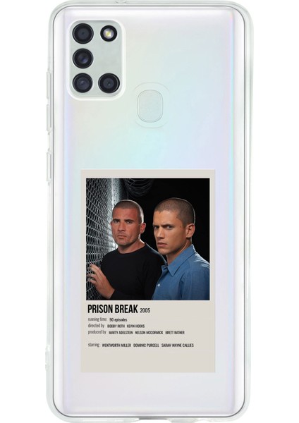 Samsung Galaxy A21S Uyumlu Prison Break Tasarımlı Baskılı Silikon Kılıf