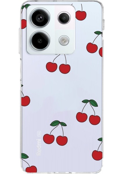 Redmi Note 13 Pro 5g Uyumlu Kirazlar Tasarımlı Baskılı Silikon Kılıf