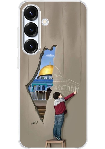 Samsung Galaxy S25 Plus Uyumlu Mescid-I Aksa Duvar Baskılı Silikon Kılıf