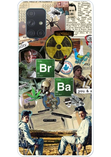 Samsung Galaxy A71 Uyumlu Breaking Bad Kolaj Baskılı Silikon Kılıf