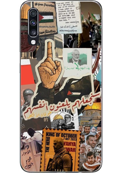 Samsung Galaxy A70 Uyumlu Filistin Özgürlük Baskılı Silikon Kılıf