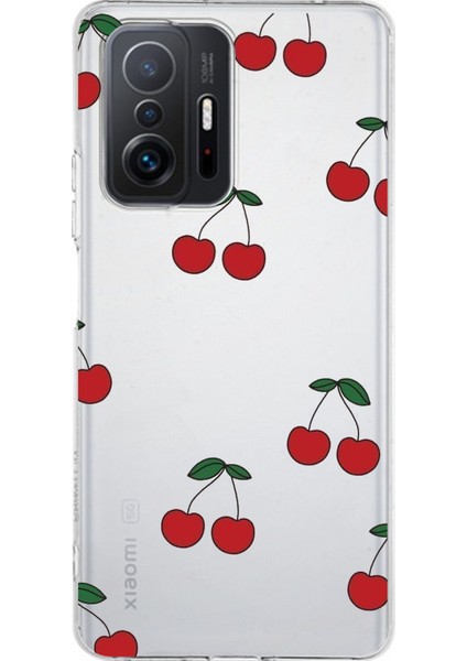 Xiaomi Mi 11T - 11T Pro Uyumlu Kirazlar Tasarımlı Baskılı Silikon Kılıf