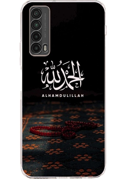 Huawei P Smart 2021 Uyumlu Elhamdülillah Tesbih Baskılı Silikon Kılıf