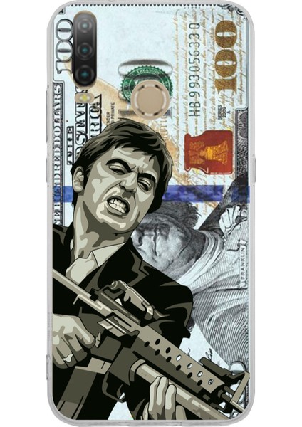 General Mobile Gm 10 Uyumlu Scarface Dolar Tasarımlı Baskılı Silikon Kılıf