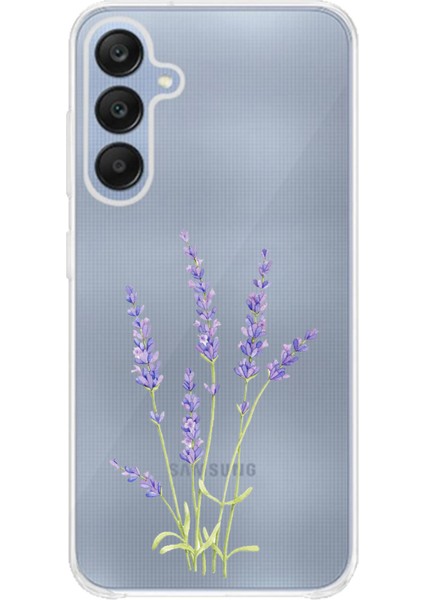 Samsung Galaxy A25 Uyumlu Lavanta Çiçek Tasarımlı Baskılı Silikon Kılıf