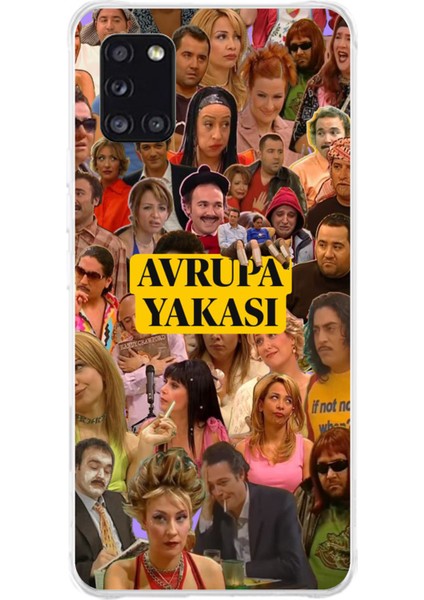 Samsung Galaxy A31 Uyumlu Avrupa Yakası Baskılı Silikon Kılıf