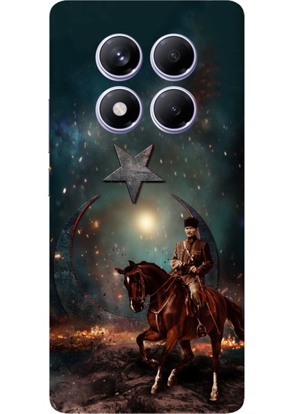 Redmi Note 14 Pro Plus 5g Uyumlu Atatürk At Üstünde Zafer Baskılı Silikon Kılıf