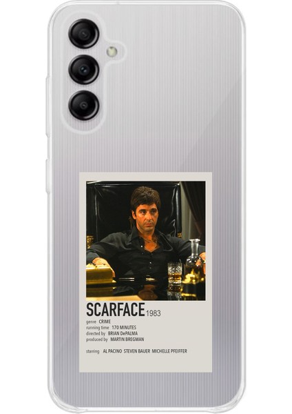 Samsung Galaxy A14 Uyumlu Scarface Mini Poster Tasarımlı Baskılı Silikon Kılıf