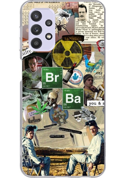 Samsung Galaxy A32 Uyumlu Breaking Bad Kolaj Baskılı Silikon Kılıf