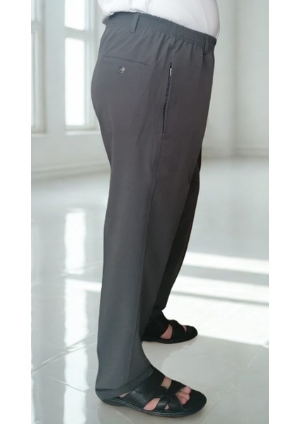 Online Hacı ve Umre Için Günlükte Şık Kesim Rahat Kalıp Erkek Şalvar Pantolon Füme - S modelleri