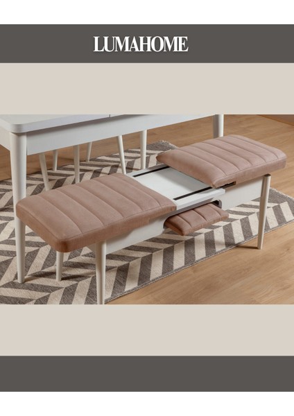 Gordes Extra Beyaz-Taş Yemek Masası Takımı indirimleri