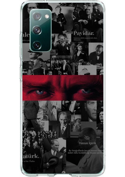Samsung Galaxy S20 Fe Uyumlu Atatürk Gözler Tasarım Baskılı Silikon Kılıf
