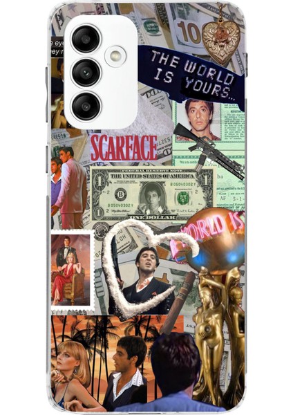 Samsung Galaxy A05S Uyumlu Scarface Kolaj Tasarımlı Baskılı Silikon Kılıf