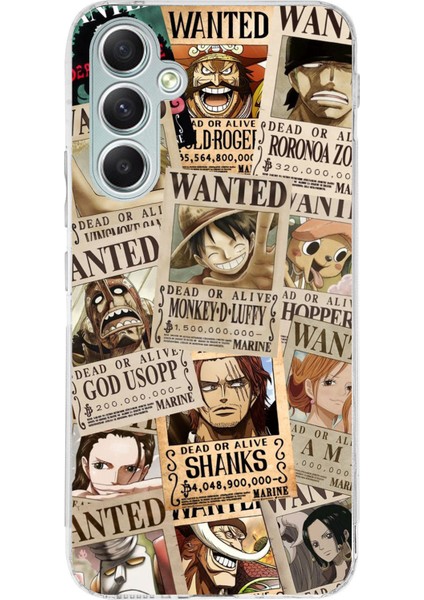 Samsung Galaxy A34 Uyumlu One Piece Gazete Tasarımlı Baskılı Silikon Kılıf