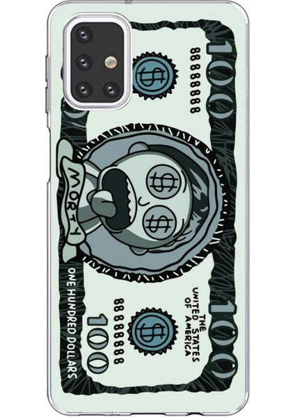 Samsung Galaxy M31S Uyumlu Morty Dolar Baskılı Silikon Kılıf