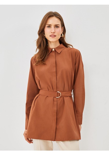 Yeni Sezon Düz Uzun Kollu Kadın Gömlek Tunik