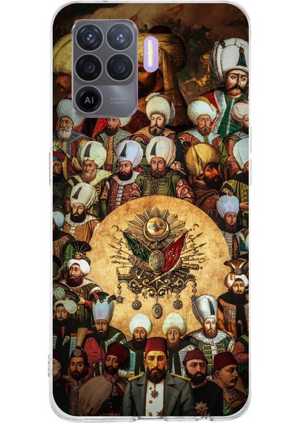 Oppo Reno 5 Lite Uyumlu Osmanlı Padişahları Baskılı Silikon Kılıf