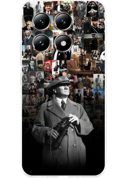 Xiaomi Mi 14T Uyumlu Atatürk Portre Kolaj Baskılı Silikon Kılıf