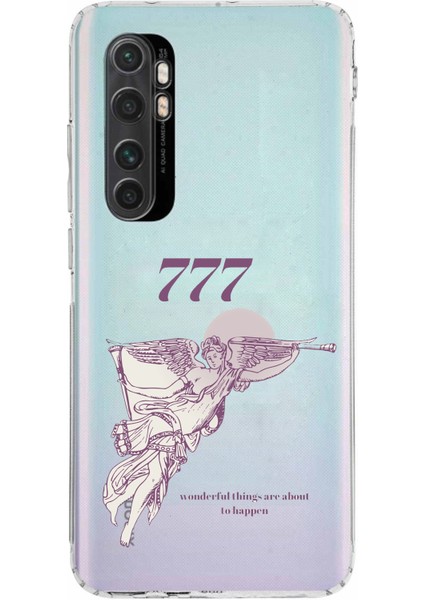 Mi Note 10 Lite Uyumlu 777 Melek Tasarımlı Baskılı Silikon Kılıf