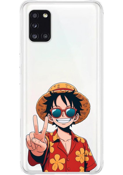 Samsung Galaxy A31 Uyumlu Monkey D. Luffy Tasarımlı Baskılı Silikon Kılıf