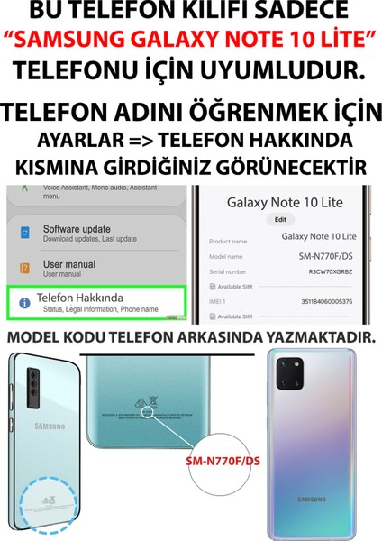 Samsung Galaxy Note 10 Lite Uyumlu Gökkuşağı Rengarenk Baskılı Silikon Kılıf fiyatları