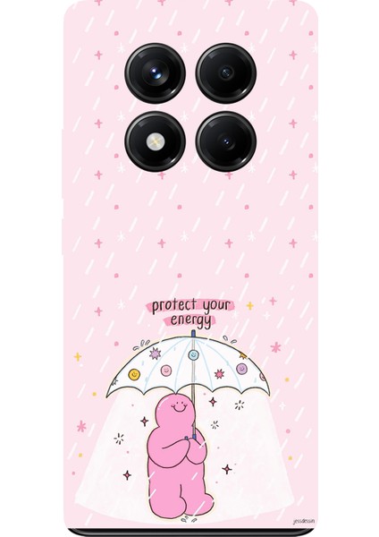 Redmi Note 14 Pro 5g Uyumlu Protect Your Energy Tasarımlı Baskılı Silikon Kılıf