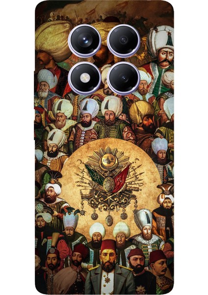 Redmi Note 14 Pro Plus 5g Uyumlu Osmanlı Padişahları Baskılı Silikon Kılıf