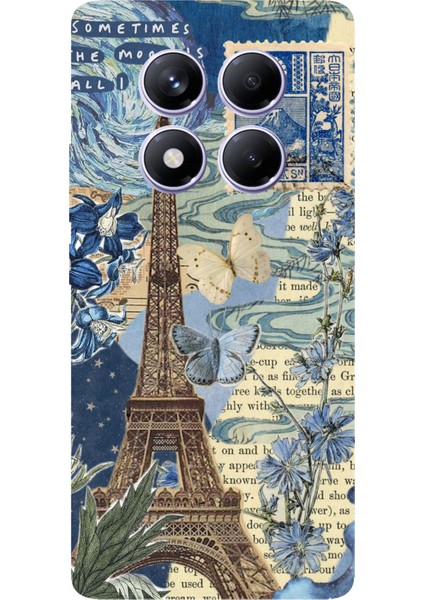 Redmi Note 14 Pro Plus 5g Uyumlu Paris ve Eyfel Kulesi Baskılı Silikon Kılıf