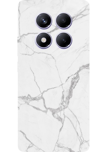 Redmi Note 14 Pro Plus 5g Uyumlu Gri Mermer Baskılı Silikon Kılıf