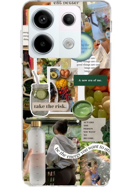 Redmi Note 13 Pro 5g Uyumlu Sağlıklı Yaşam Diyet Motivasyon Baskılı Silikon Kılıf