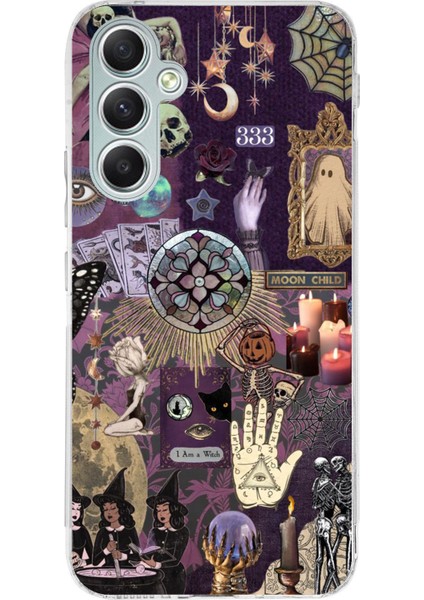 Samsung Galaxy A34 Uyumlu Hallowen Cadılar Astroloji Baskılı Silikon Kılıf